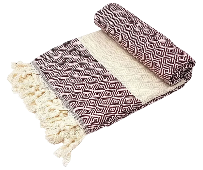 Hamamtuch Elmas bordeaux 100x180cm