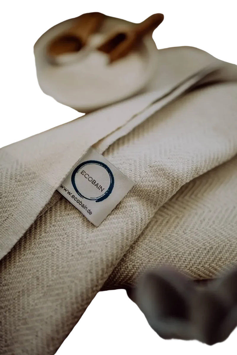 Ecobain „Couture Towel“ – Badetuch, Hamamtuch & Saunatuch im Fischgrätmuster 100x180cm