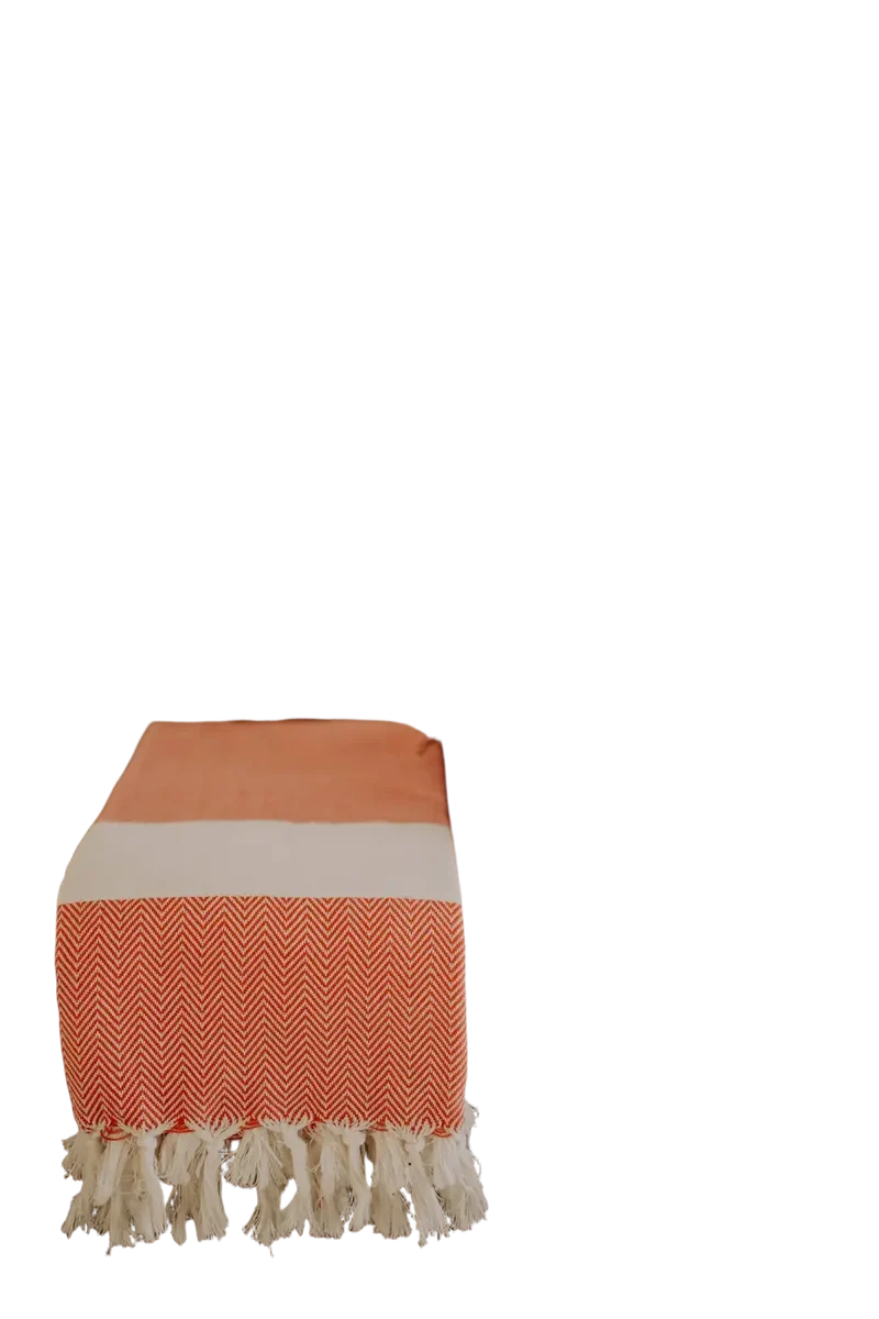 Ecobain „Couture Towel“ – Badetuch, Hamamtuch & Saunatuch im Fischgrätmuster 100x180cm