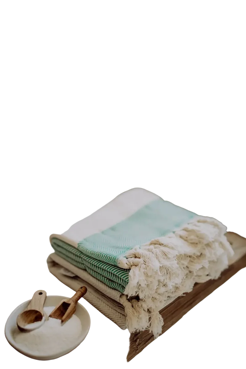 Ecobain „Couture Towel“ – Badetuch, Hamamtuch & Saunatuch im Fischgrätmuster 100x180cm