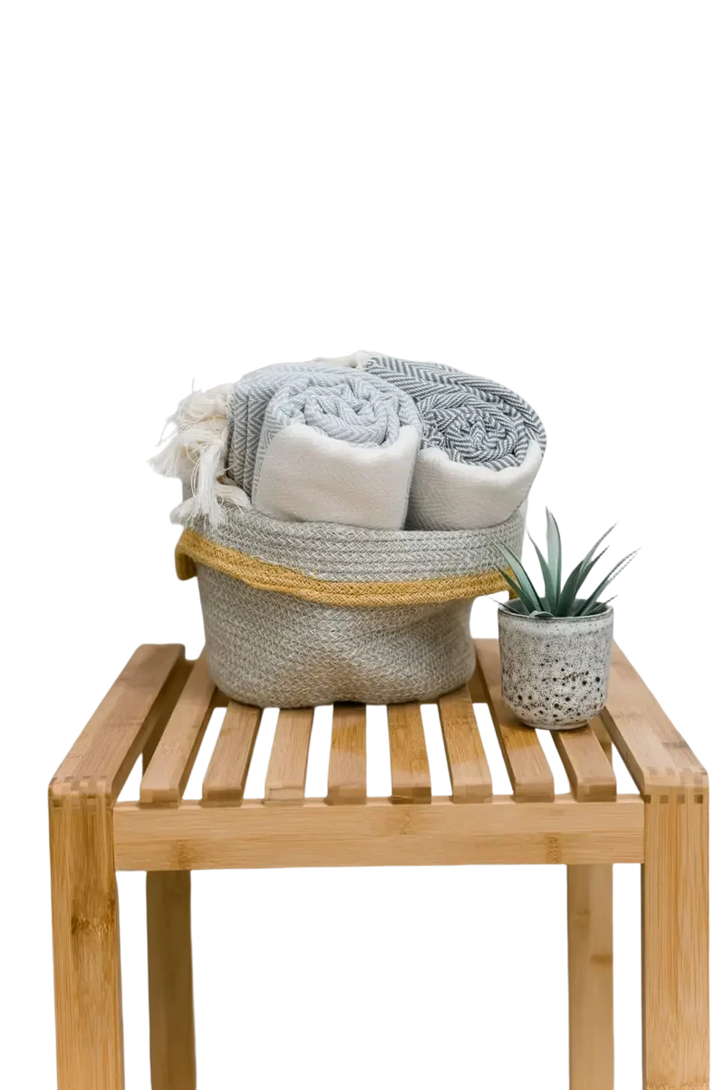 Ecobain „Couture Towel“ – Badetuch, Hamamtuch & Saunatuch im Fischgrätmuster 100x180cm