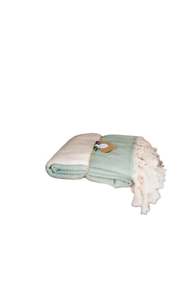 Ecobain „Couture Towel“ – Badetuch, Hamamtuch & Saunatuch im Fischgrätmuster 100x180cm
