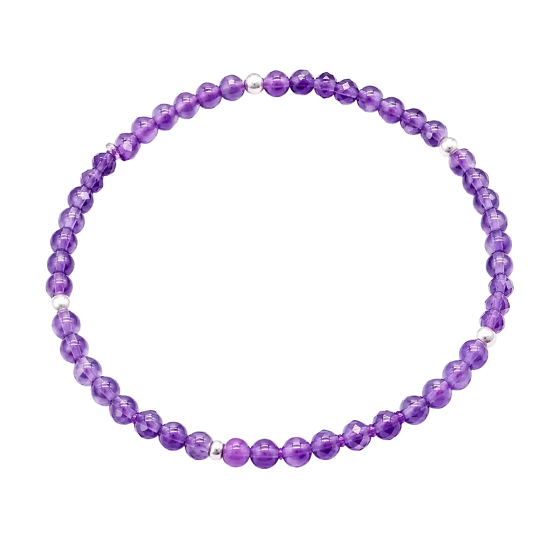 Amethyst Armband facettiert 4 mm