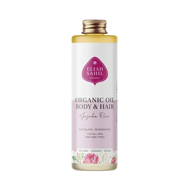 Eliah Sahil Bio Jojoba & Rose – Luxuriöses Pflanzenöl für Hautbalance & Haarpflege