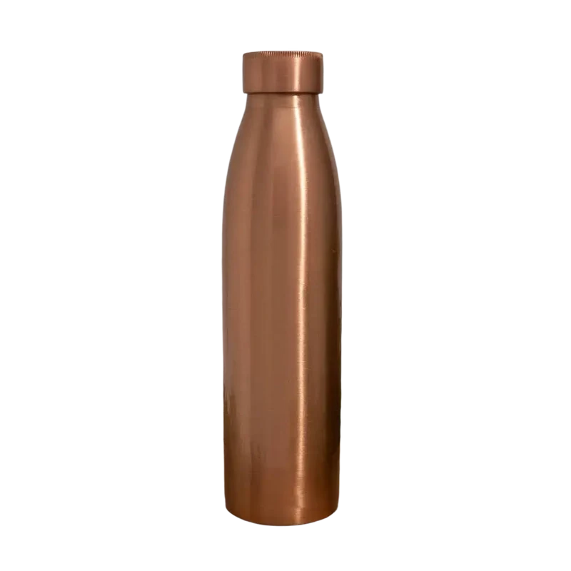 Reine Kupferwasserflasche matt poliert ± 950 ml – Schwere Ausführung