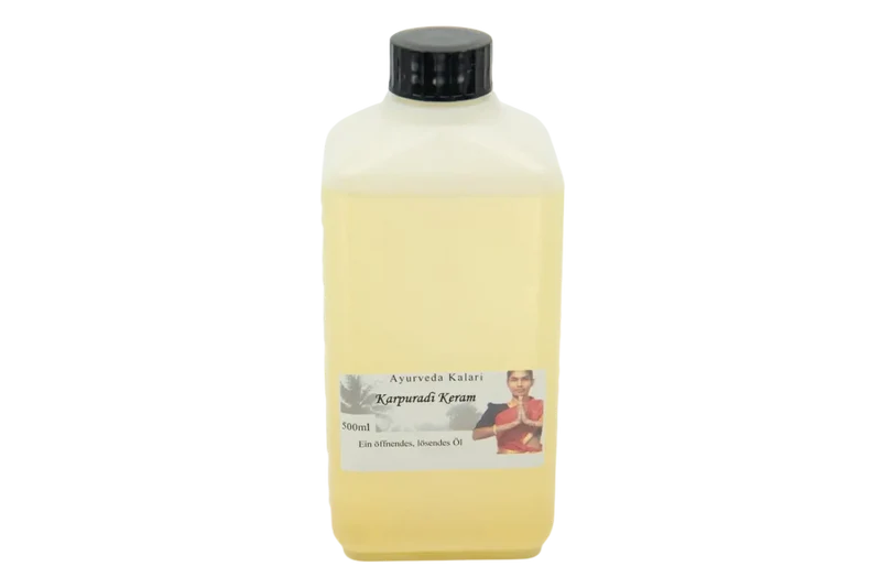 Karpuradi Keram Ayurveda Massageöl mit Kampfer und Sesamöl