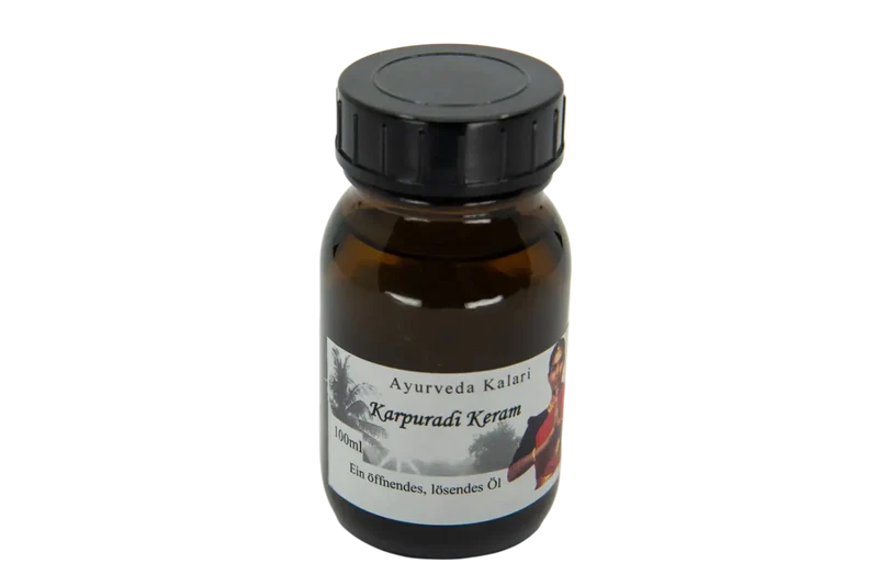 Karpuradi Keram Ayurveda Massageöl mit Kampfer und Sesamöl