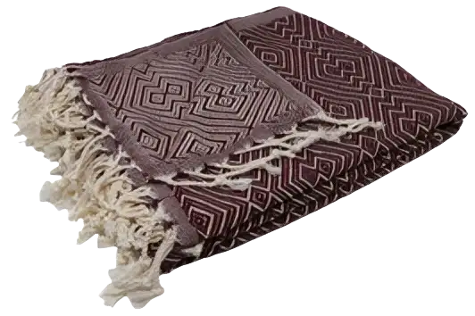 Hammamtuch Diamond Bordeaux – Elegantes Baumwolltuch für Sauna, Strand & Wellness 100x180cm