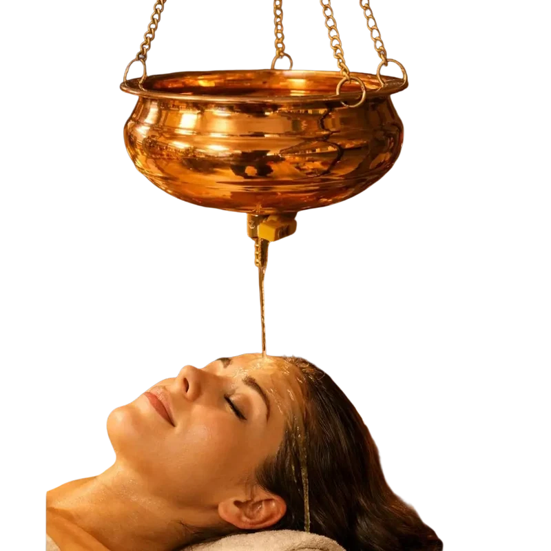 Ayurveda Specialist B.V. - Reines kupfernes Shirodhara-Gefäß (Durchmesser ± 23 cm)