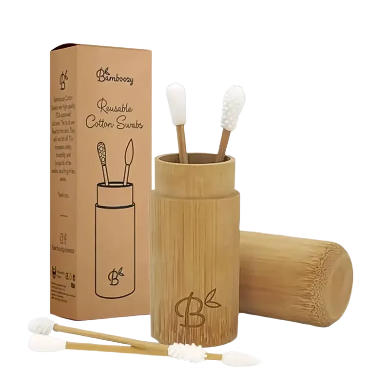 Wiederverwendbare Bambus-Wattestäbchen aus 100% Bio – Plastikfrei & nachhaltig für Make-up & Nagellack