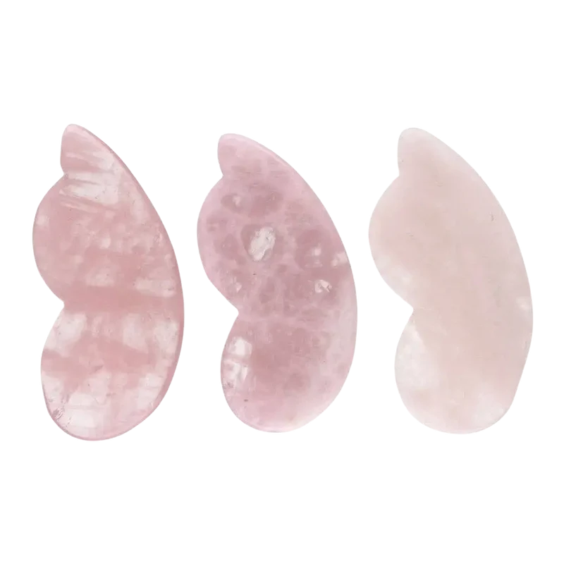Gua Sha Rosenquarz „Kürbis“