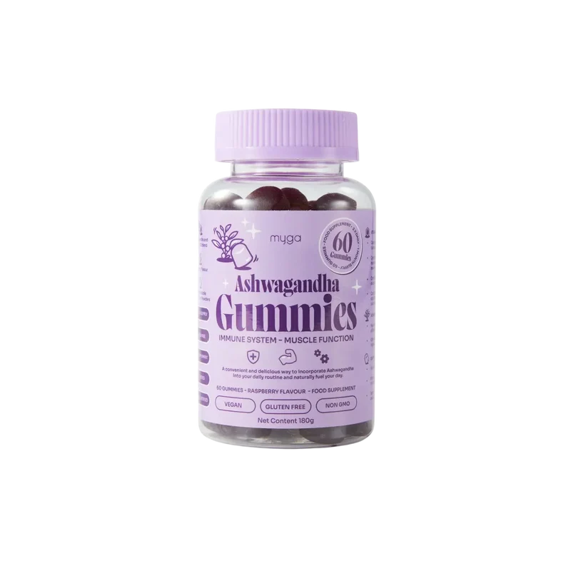 Myga Ashwagandha-Gummibärchen – Veganer Himbeer-Wellness-Boost für innere Balance und Entspannung