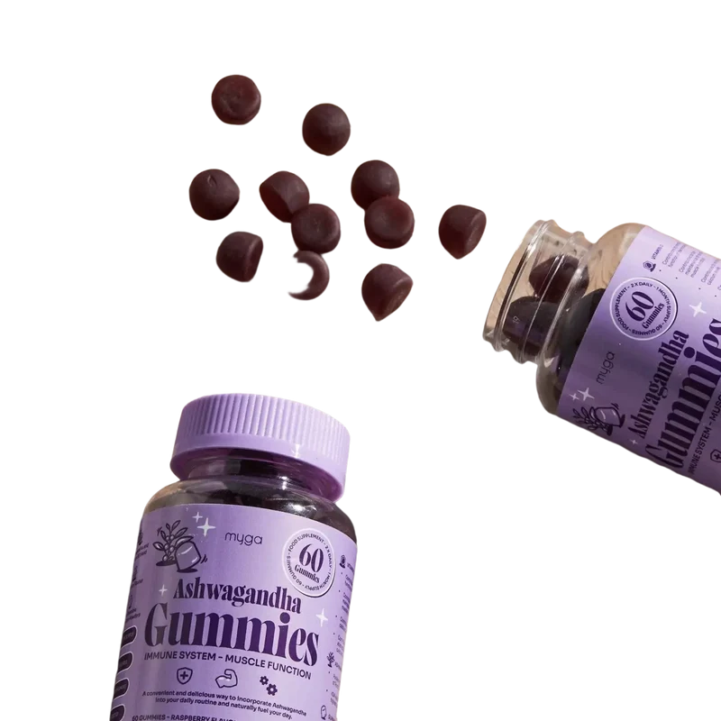 Myga Ashwagandha-Gummibärchen – Veganer Himbeer-Wellness-Boost für innere Balance und Entspannung