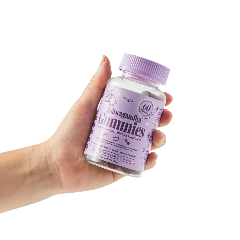 Myga Ashwagandha-Gummibärchen – Veganer Himbeer-Wellness-Boost für innere Balance und Entspannung