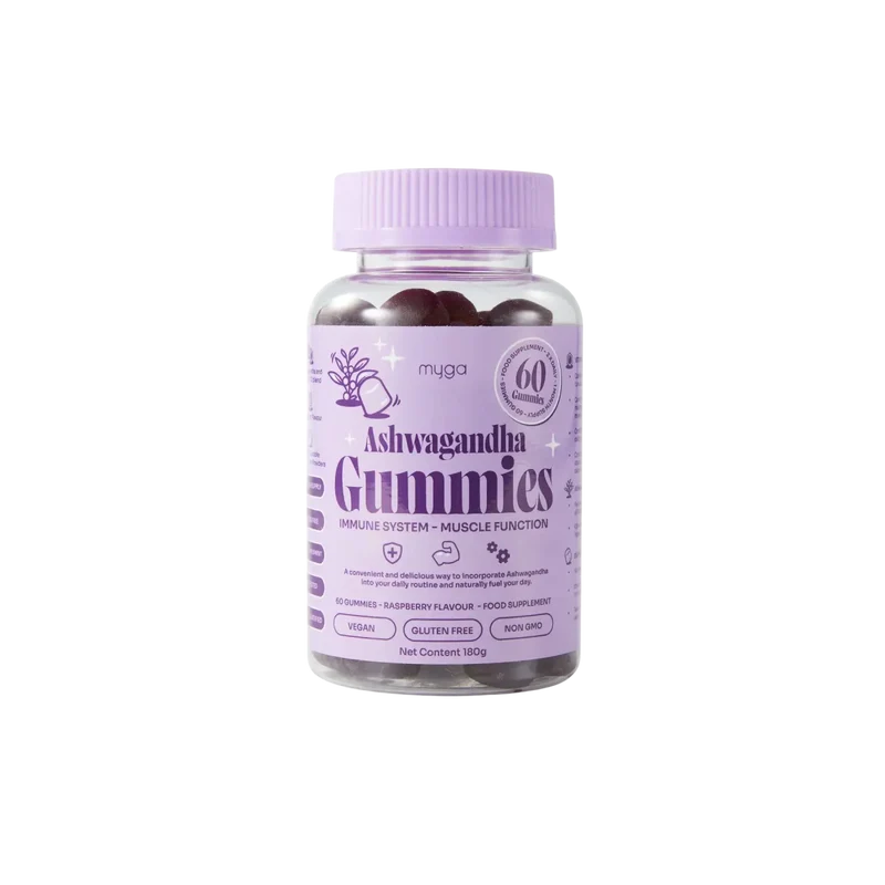 Myga Ashwagandha-Gummibärchen – Veganer Himbeer-Wellness-Boost für innere Balance und Entspannung