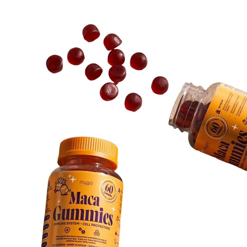 Myga Maca Gummies – Vegane Beeren-Energie- & Gleichgewichtsunterstützung