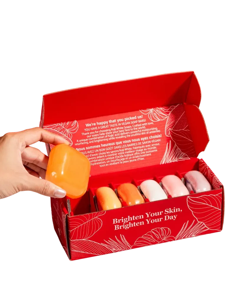 Koji White - Geschenk-Set mit kojisäure-hautaufhellender Seife