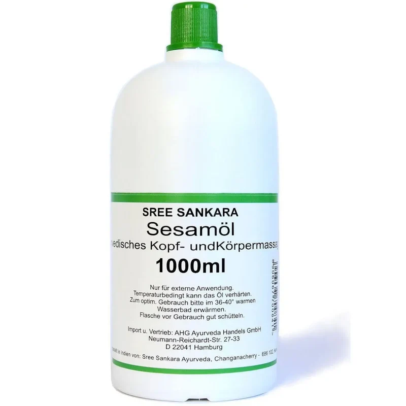 Ayurveda Sesamöl 1000 ml – Pflegeöl für Abhyanga & Shirodhara