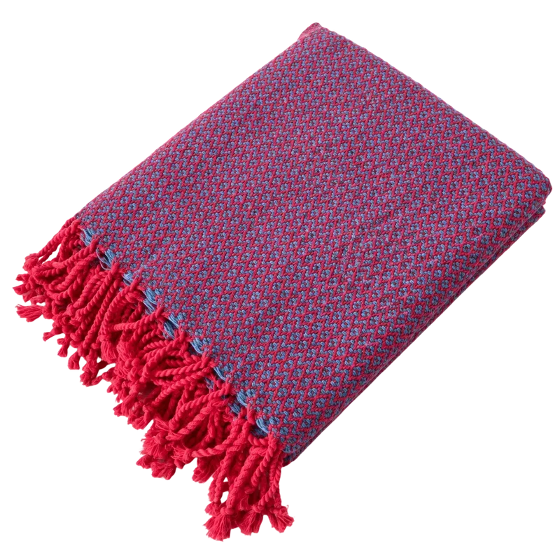 Hamamtuch Bird Eye Bordeaux – Leichtes Baumwolltuch für Strand, Sauna & Yoga 100x180cm