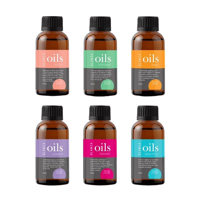 Glamza Premium Ätherische Öle , 100% rein und natürlich