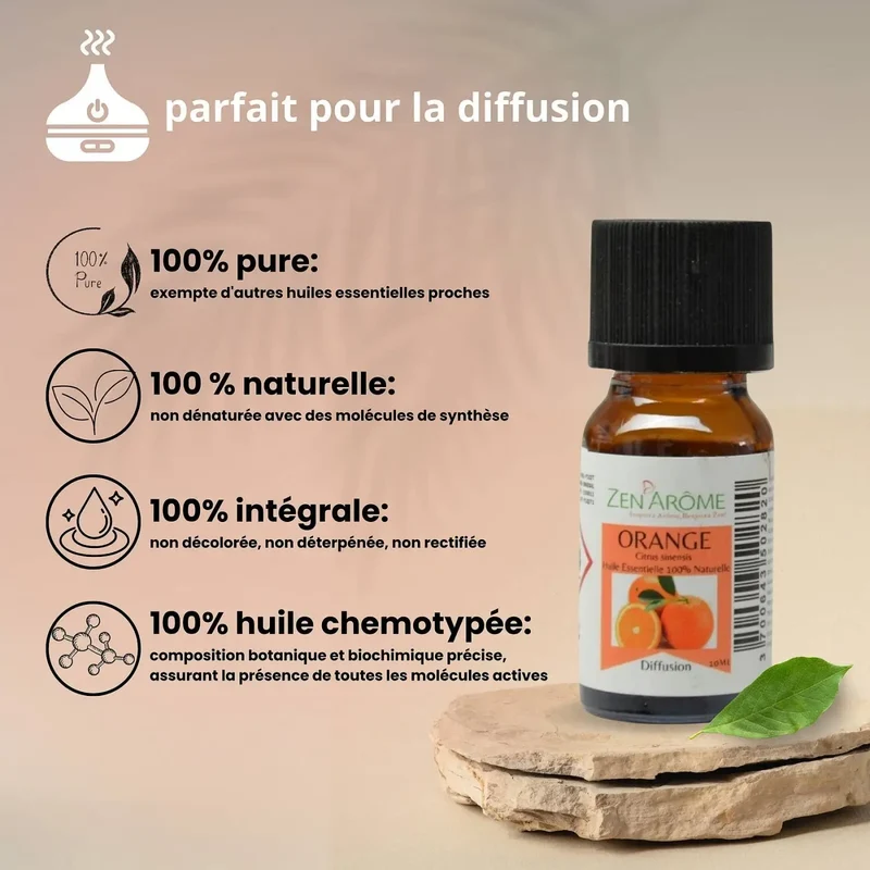 Zen'Arôme - Ätherisches Süßorangenöl – 100 % natürlich – 10 ml