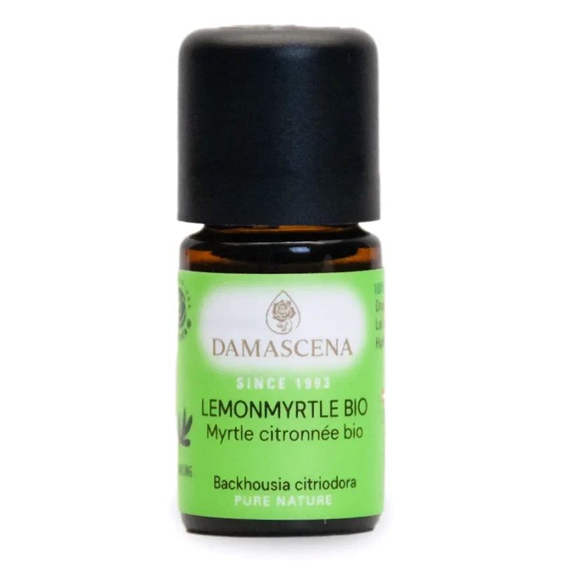 Damascena Lemonmyrtle BIO Ätherisches Öl 5 ml – Naturreines Zitronenmyrtenöl für Aromatherapie, Frische und Wohlbefinden