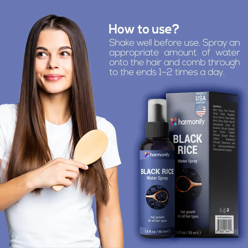Schwarzer Reiswasser Spray Haarserum