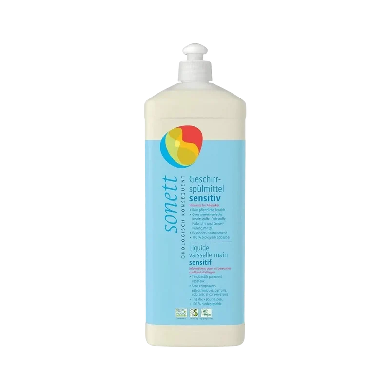 Sonett Geschirrspülmittel sensitiv Nachfüllflasche – Duftfreies Handspülmittel 1 Liter