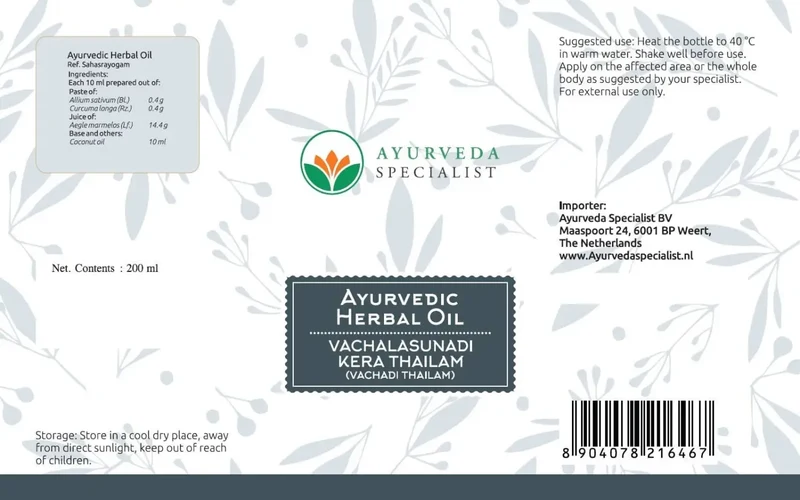 Vachalasunadi Kera Thailam – 200 ml