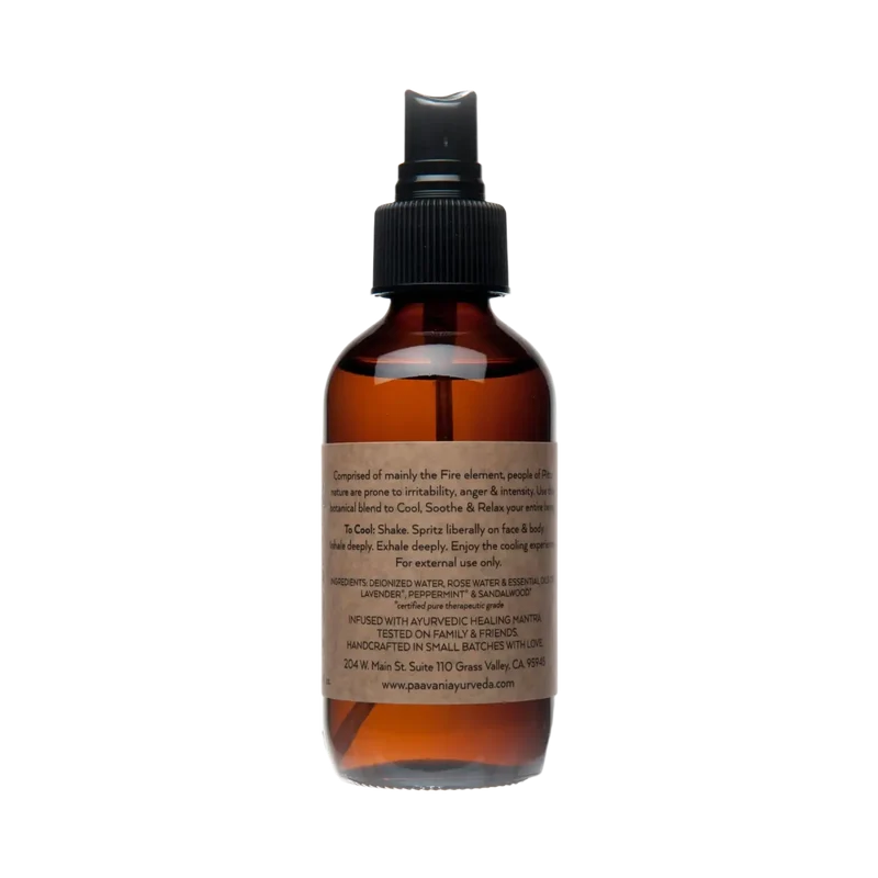 PAAVANI Ayurveda - Pitta Aromatherapie Spritzer – Kühlender ayurvedischer Nebel