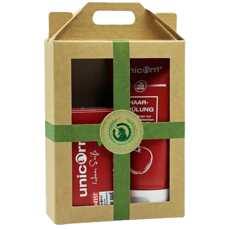 Geschenk-Set unicorn® Haarseife 100g + Spülung 150ml