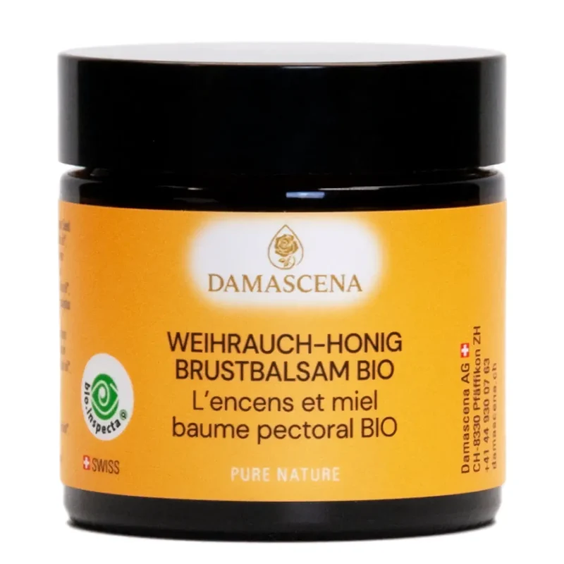Damascena Weihrauch-Honig Brustbalsam BIO – Natürliche Unterstützung für freies Durchatmen und Wohlbefinden