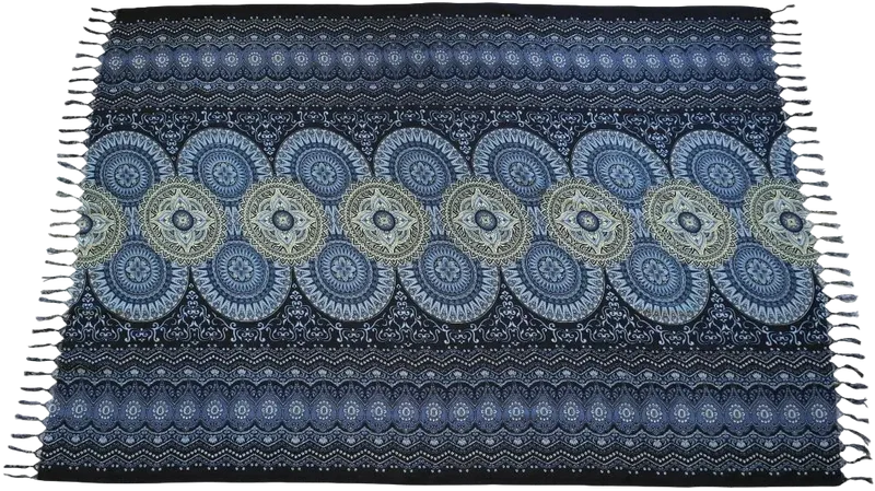 TR-8 Mandala Sun Blau Lunghi Sarong Tuch 160x115cm
