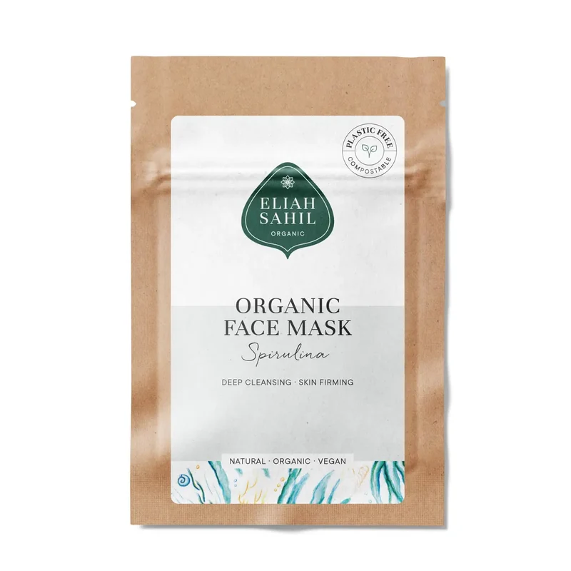 Bio Gesichtsmaske Spirulina | Travel Size 10g - Algenextrakt & Heilerde für jugendliche Haut