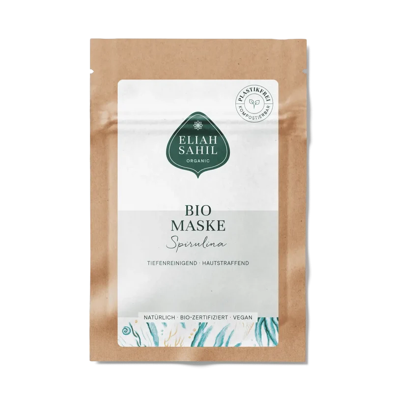 Bio Gesichtsmaske Spirulina | Travel Size 10g - Algenextrakt & Heilerde für jugendliche Haut