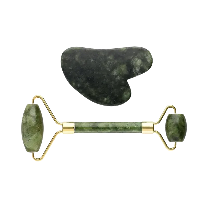 Gua Sha Massagegerät Set Jade Roller