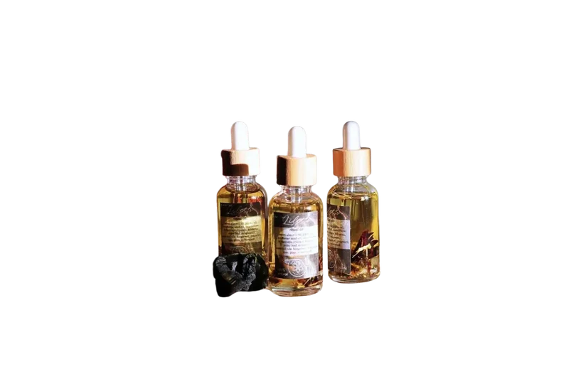 Lilith Oil | Göttliches Feminines Ritualöl mit Mondstein- und Tigeraugenkristallen