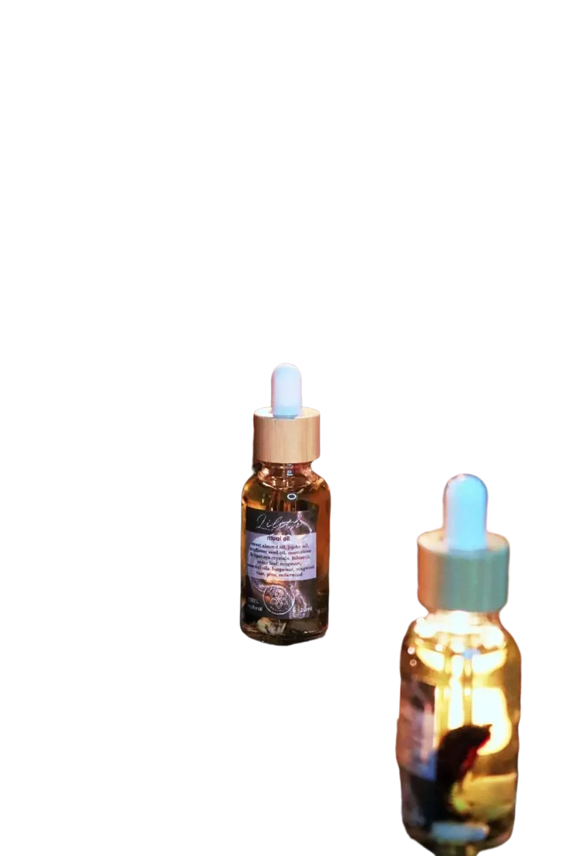 Lilith Oil | Göttliches Feminines Ritualöl mit Mondstein- und Tigeraugenkristallen