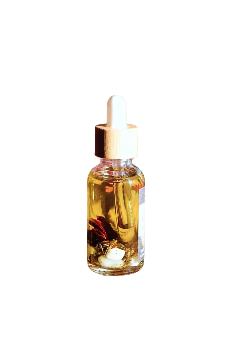 Lilith Oil | Göttliches Feminines Ritualöl mit Mondstein- und Tigeraugenkristallen