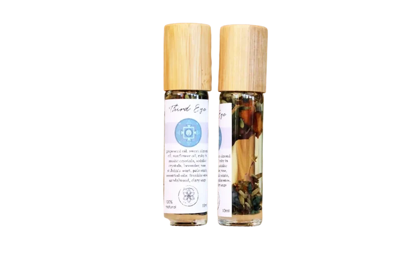 Öl für das dritte Auge | Mischung aus Ajna Chakra, Kristallen und Kräutern