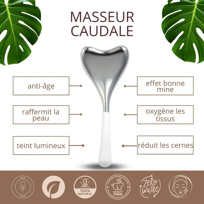 Caudale Gesichts-GuaSha-Massagegerät aus Edelstahl von Zen'Arome