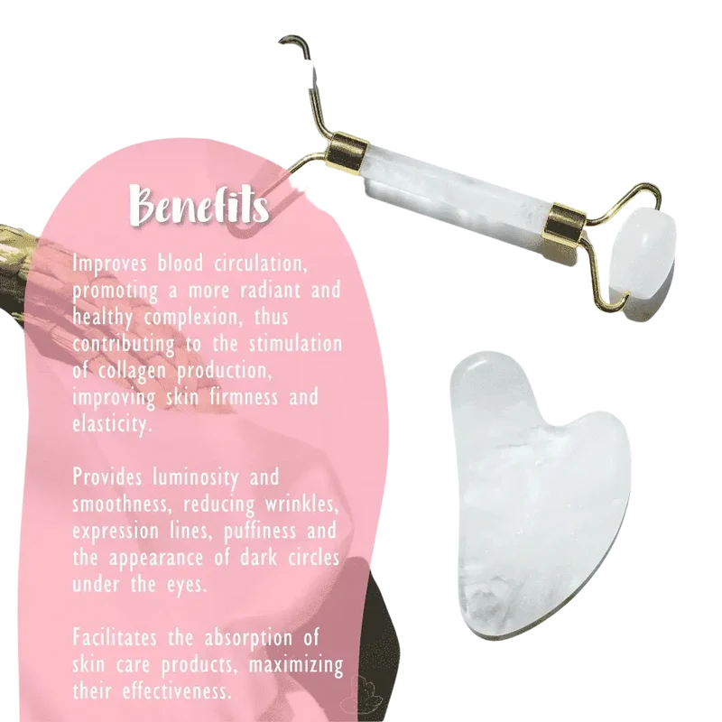 Gua Sha Rosenquarz - Massagegerät