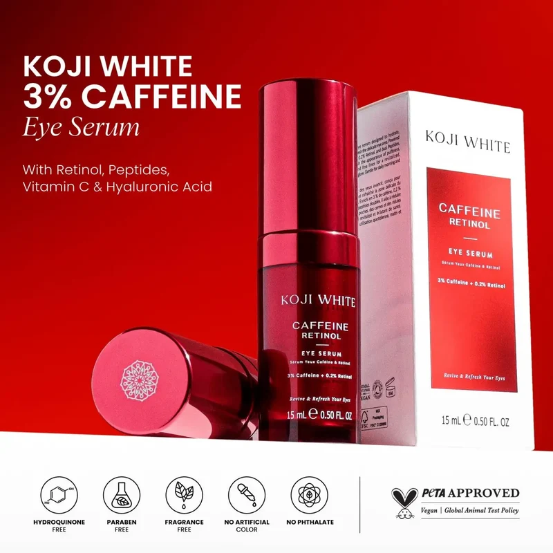 Koji White – 3 % Koffein Augenserum mit 0,2 % Retinol