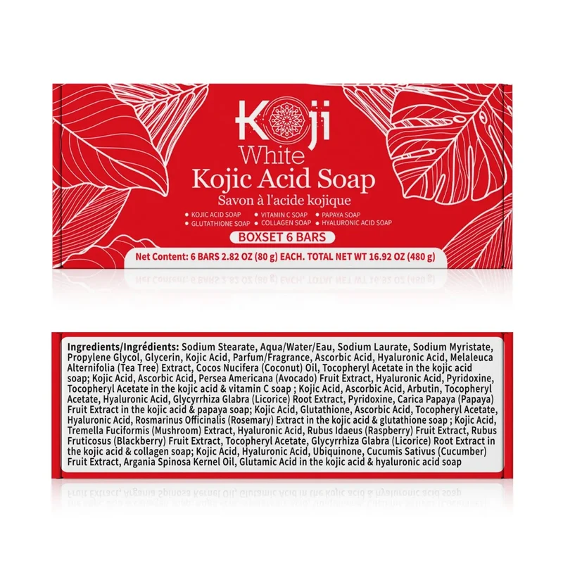 Koji White - Kojic-Säure Hautaufhellende Seifengeschenksets (6 Stück)