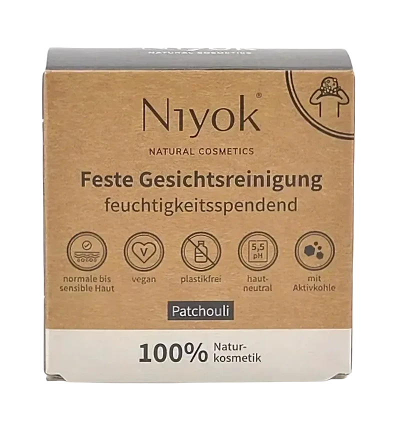 NIYOK Feste Gesichtsreinigung Patchouli 80g