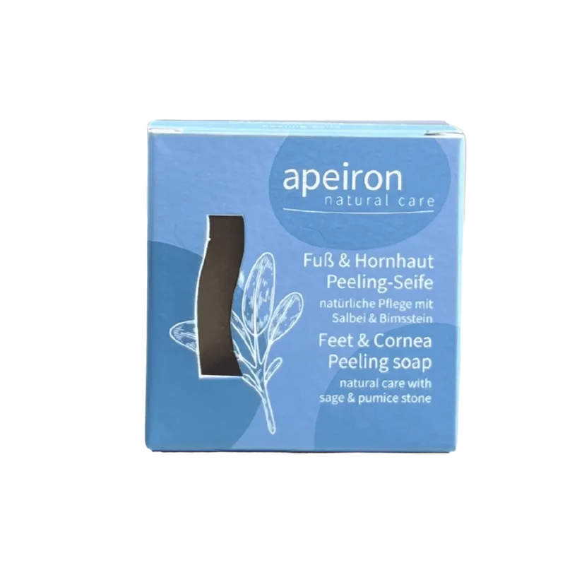 Apeiron Fuß- & Hornhaut Peeling-Seife 100g – Handgemachte Pflege für schöne, weiche Füße
