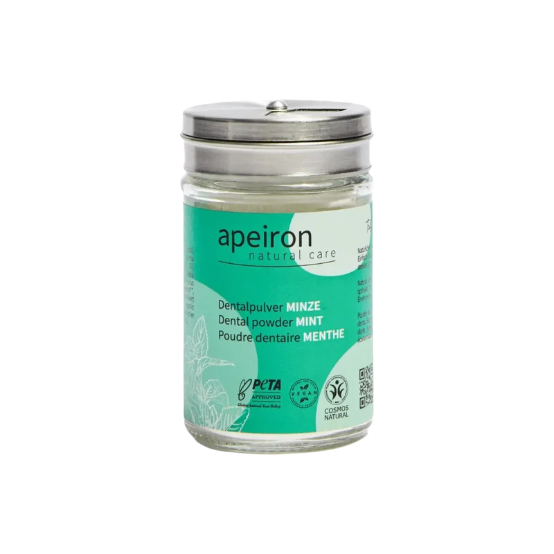 Apeiron Dentalpulver Minze 40g – Sanfte Kräuterzahnpflege für frischen Atem & gesundes Zahnfleisch
