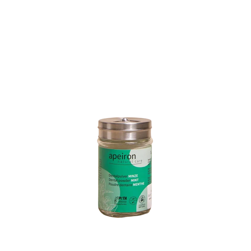 Apeiron Dentalpulver Minze 40g – Sanfte Kräuterzahnpflege für frischen Atem & gesundes Zahnfleisch