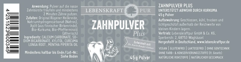 Zahnpulver Plus mit Kurkuma