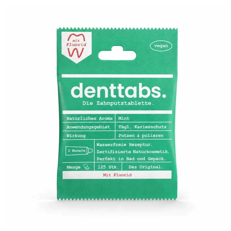 Denttabs Mint mit Fluorid Halbjahresvorrat